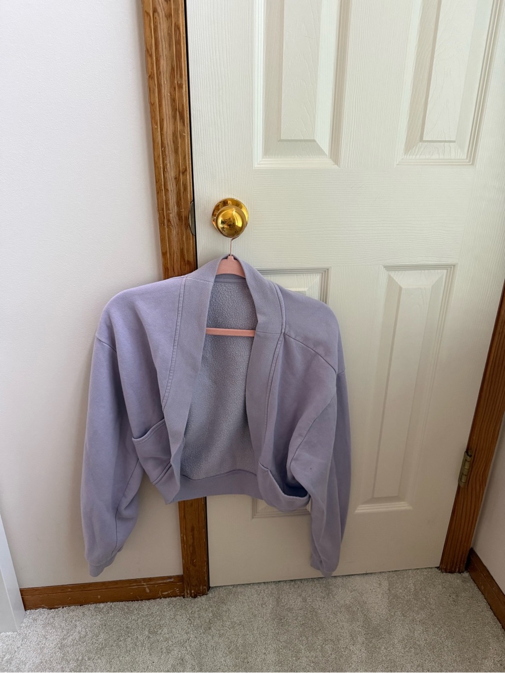 Zella Lavender Open-Front Women's Sweater